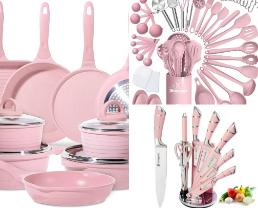 pink kitchen🌸 cover photo collage