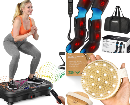My Lipedema Amazon List | Vascular Relief | Lymph Help | Cellulite cover photo collage