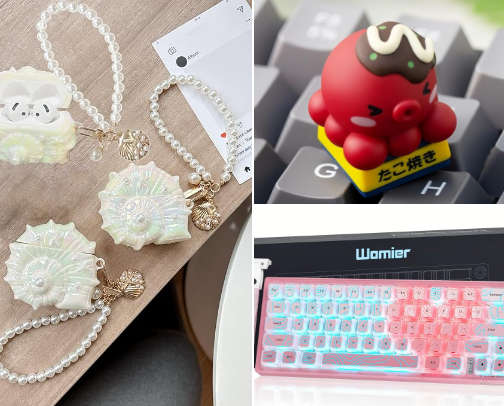 I’m just a girl that likes cutesy tech 🎀 cover photo collage