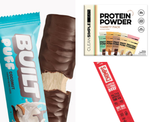Protein Snacks cover photo collage