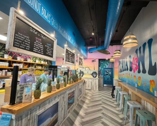 summer in a bowl! best place to get açaí and smoothies! cover photo collage