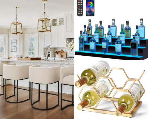 Bar Cart & Home Bar Setup cover photo collage