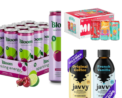 My personal drink and snack favs cover photo collage