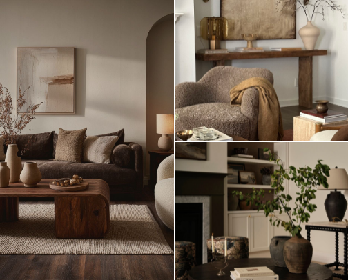 Organic Moody Living Room cover photo collage