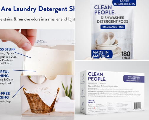 Low chemical household products cover photo collage
