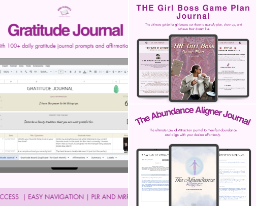 cute productivity journals and planners cover photo collage
