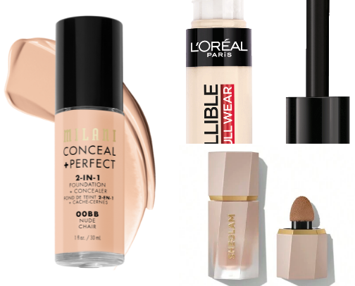 cheap makeup for a smooth, matte base👅 cover photo collage