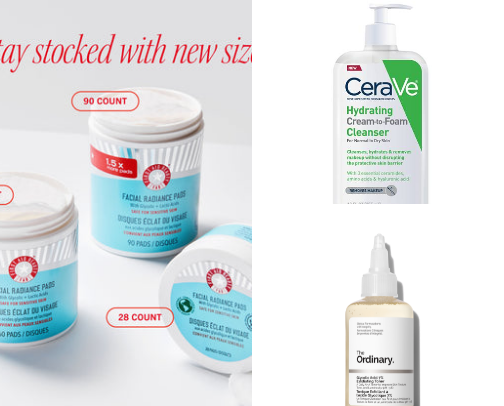 Fav Skincare Products cover photo collage
