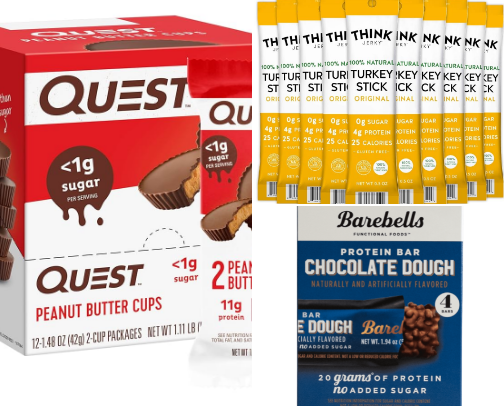 Fav High Protein Snacks in my Pantry cover photo collage