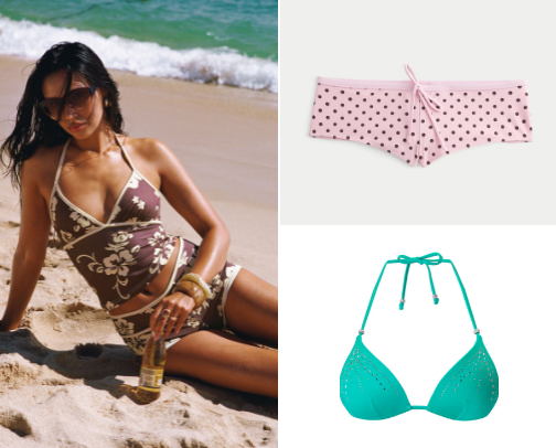 dream two-piece swimwear for summer cover photo collage