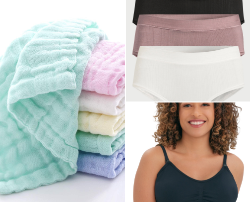 Baby needs and postpartum essentials we loved cover photo collage
