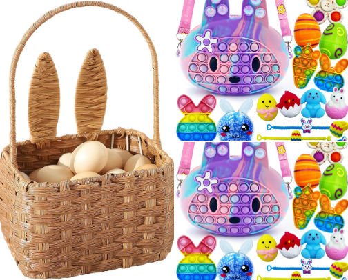 Easter Time: Candy  and ready made Easter baskets for under $20 cover photo collage