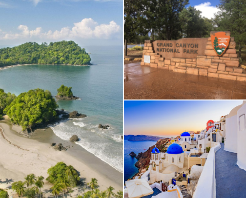 If I won a million dollars the places I would visit… cover photo collage