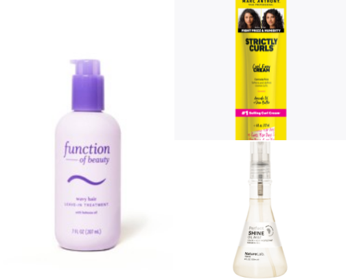favorite products for wavy/curly hair cover photo collage