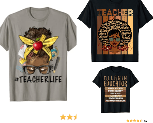 Black History Month Teacher Tees 🖤👑 👩🏾‍🏫 cover photo collage