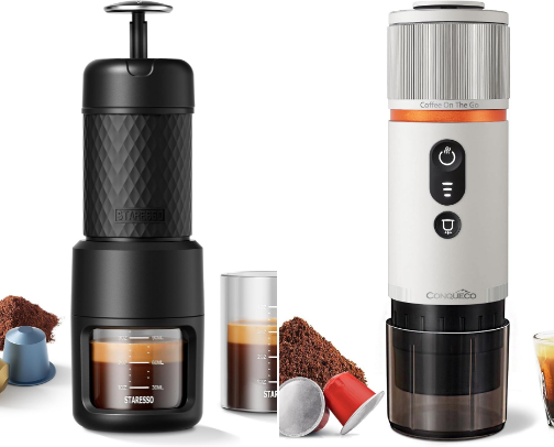 Enjoy Fresh Coffee Anywhere with a Portable Espresso Coffee Machine cover photo collage