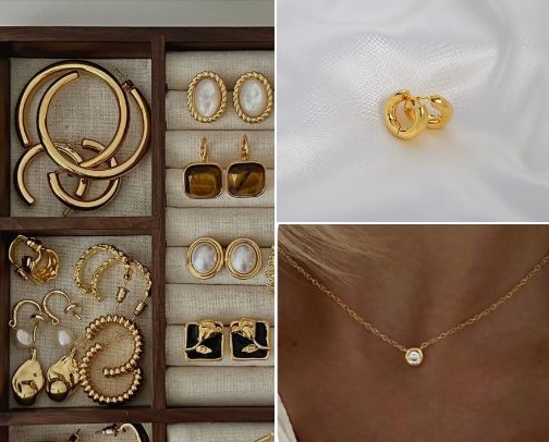 gold jewelry staples that won't break the bank ✨👸 cover photo collage