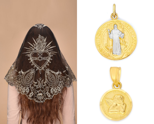 Catholic Jewelry/ Veils cover photo collage