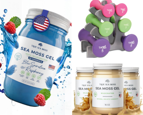 health is wealth🌱☀️🧴☕️👟 cover photo collage