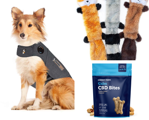Calming products for dogs cover photo collage