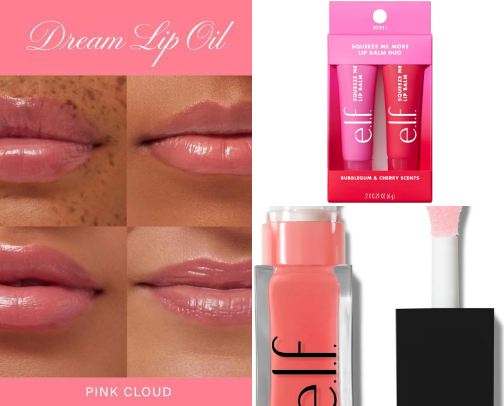 Playing with colourfull lipstick and lipgloss cover photo collage