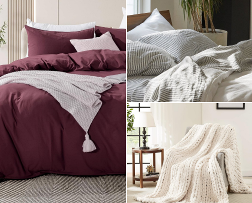 Best linen bedding for a minimalist bedroom cover photo collage
