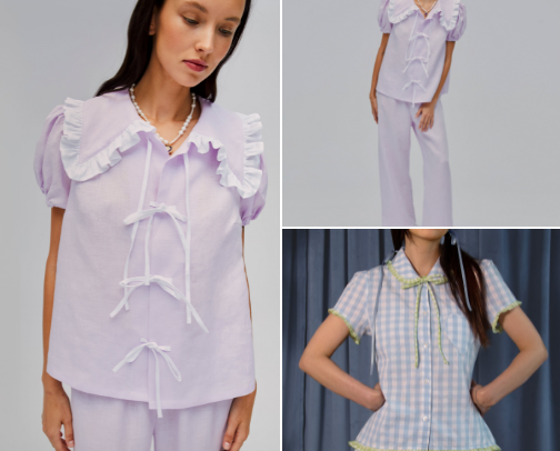 Cute pyjamas to live the most comfortable and romantic life 💖🎀 cover photo collage
