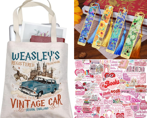 Bookish Items cover photo collage