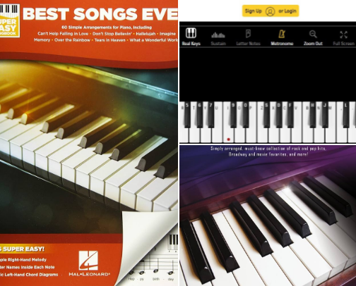 Music Piano Books cover photo collage