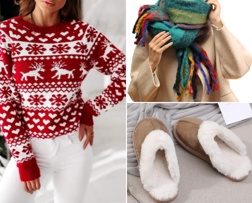 Cozy Winter Wear for Christmas Comfort cover photo collage