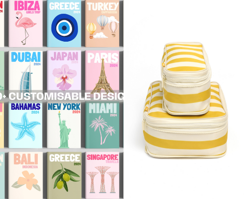 random travel cover photo collage