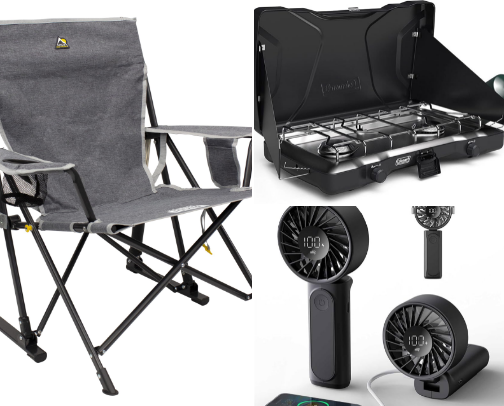 Camping necessities cover photo collage