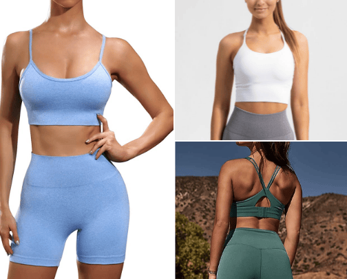 workout clothes cover photo collage