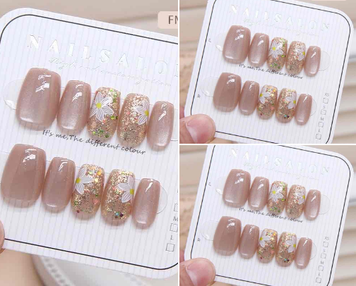 No time going to salon? This is for you easy to use fake nails. You can use in everyday or for any occasion cover photo collage