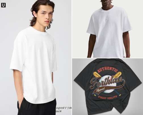 Men's everyday fashion essentials: oversized T-shirts, cargo pants, sneakers, sling bags, and watches for casual, minimalist, and streetwear outfits. cover photo collage