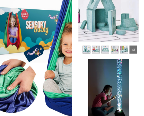 Sensory seeker toddler must haves🖤 cover photo collage