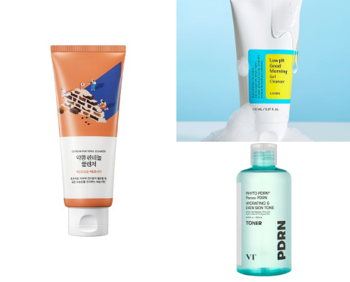 korean skincare cover photo collage