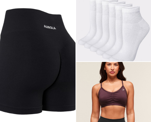 My gym essentials🏋️‍♀️🏋️‍♀️🤸‍♀️ cover photo collage