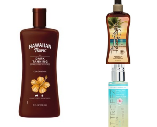 My favorite tan lotion and sunscreen #Strong against the sun, gentle on your skin cover photo collage