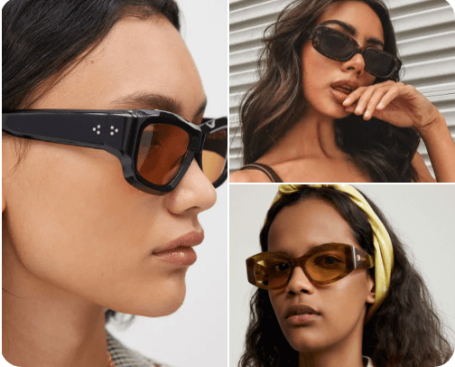 TOP WOMAN SUNGLASSES 2023 cover photo collage