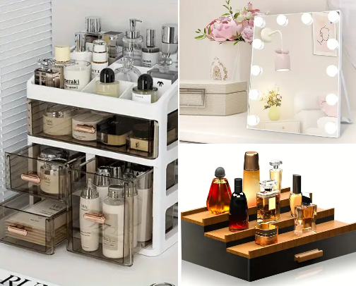 Dress Up Your Makeup Vanity With Temu Finds😻 cover photo collage