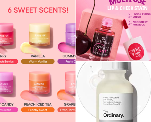 What you will find in my everyday Clean Girl makeup & glow routine cover photo collage