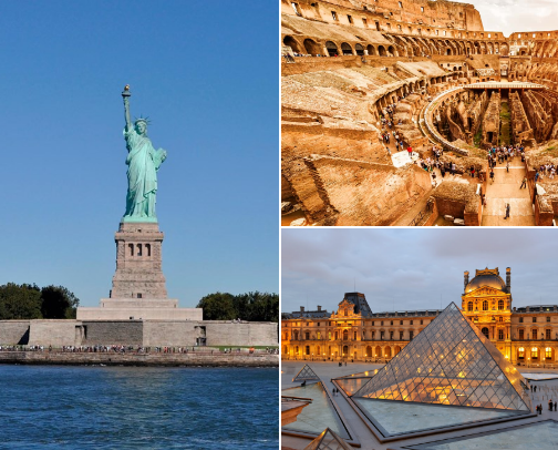 The best and most famous tourist spots in the world that travelers from all over dream of visiting😍🥰 cover photo collage