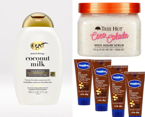 All Things Coconut & Cocoa Butter—My Favorite Scented Body Products! cover photo collage
