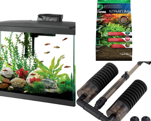 Everything you need for a beginner aquarium cover photo collage