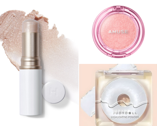 Top highlighters that celebrities use 🩶 cover photo collage