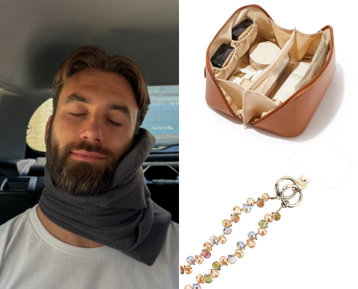 Travel accessories cover photo collage