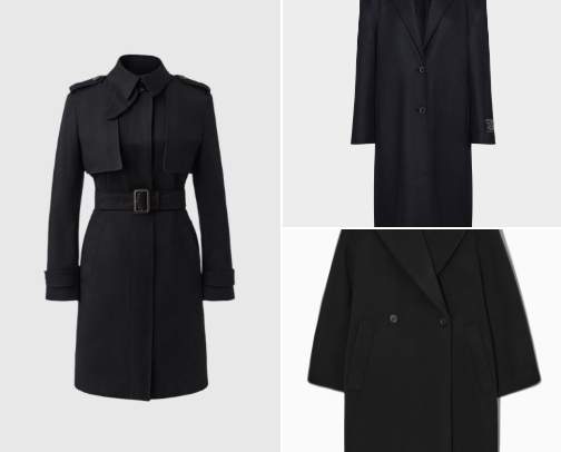 You Need One of These 16 Black Coats to Instantly Elevate Your Vibe cover photo collage