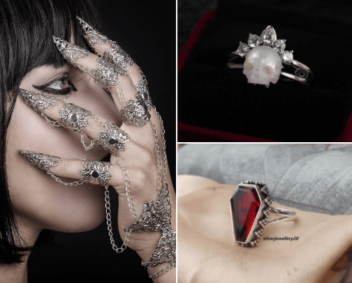 Gothic jewelry cover photo collage