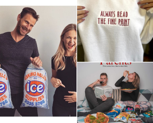 Creative pregnancy announcements cover photo collage